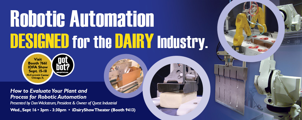 Robotic Automation Designed for the Dairy Industry